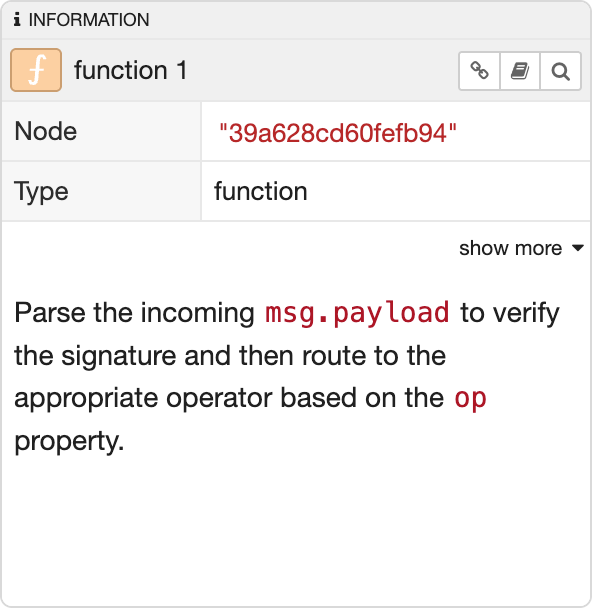 Information sidebar panel