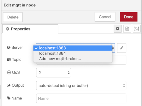 Configuration nodes :