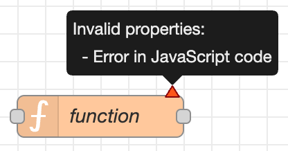 Node error tooltip